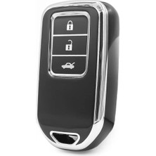 Barkas Elektronik Honda Civic Crv Hrv Accord City Smart Nano Anahtar Koruma Kılıfı Siyah Gümüş