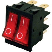Artiko Elektrikli Soba Açma Kapama Anahtar Ikili Işıklı Şalter S21113 5 Soketli