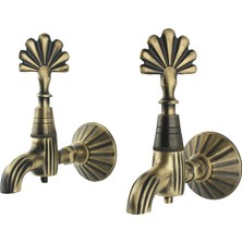 vitrinbanyo Osmanlı 1/2 Ağır Ikili Tavroz Musluğu Antik