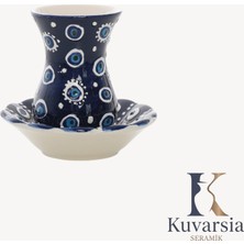 Kuvarsia Nazar Koleksiyonu Çay Bardağı - Lacivert