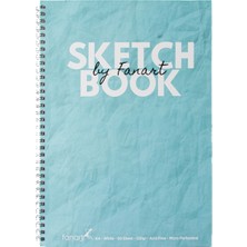 Kitabevimden Fanart Academy Sketch Book 120 gr Spiralli 50 Yp A4 Turkuaz 8671