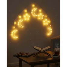 Astraltech Ramazan Dekorasyon Için Büyük Ay Yıldız LED Işık