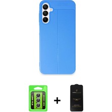 Cepte Toptan Galaxy A35 5g Doruk Klasik Özel Seri - Siyah 6d Antistatik Mat Seramik Hayalet Nano Ekran Koruyucu + Gümüş Raze Metal Kamera Lens