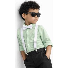 Algitsin O L A Çocuk Pantolon Askısı Papyon Seti 1-12 Yaş Unisex