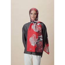 Maisa Tuvana Pamuk Ipek Şal 70*190 cm - Kırmızı