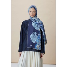 Maisa Tuvana Pamuk Ipek Şal 70*190 cm - Mavi