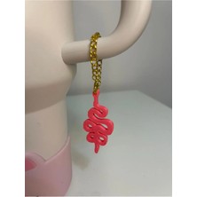 Stanley Yılan Model Quencher Termos Bardak Aksesuarı Zincirli Dekoratif Süs