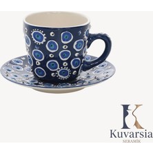 Kuvarsia Nazar Koleksiyonu Seramik Kupa - Lacivert