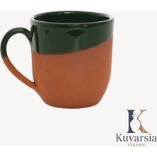 Kuvarsia Geleneksel Seri Seramik Kupa - Yeşil