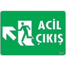 Marmara Qumasch Acil Çıkış Uyarı Levhasi 25X35 Kod: 947