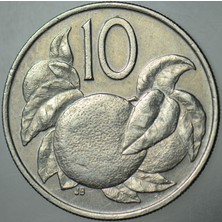 Banknoting Cook Adaları 10 Cent 1987 Kraliçe Iı. Elizabeth.