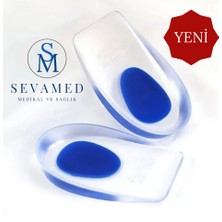 Silikon Tabanlık Topuk Yastığı Jel Topukluk, Topuk Dikeni ve Ağrısı Için Destekleyici Rahatlatıcı Tabanlık Kırmed