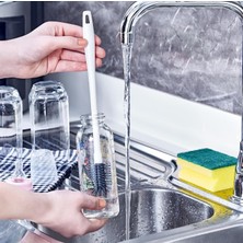 Practika 28 cm Silikon Biberon Şişe Temizleme Fırçası Ergonomik Tasarım Hijyenik Kullanım