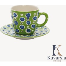 Kuvarsia Nazar Koleksiyonu Seramik Kupa - Yeşil