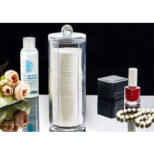 Practika 6 cm Makeup Cotton Pad Organizer With Easy Access Top Cover For Elegant Storage