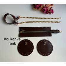 ZG Hobi Aksesuar Örgü Çantalar Için Suni Deriden Silindir Çanta Kiti