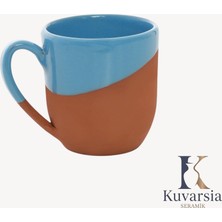 Kuvarsia Geleneksel Seri Seramik Kupa - Mavi