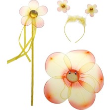 Practika 38X38 cm Çiçekli Kanat Seti 3 Parça - Sarı, Gülümseyen Yüz, Günlük Kullanım