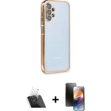 Cepte Toptan Galaxy A13 4g Vadi Minimal - Siyah 3D Antistatik Mat Seramik Nano Ekran Koruyucu + Şeffaf Kamera Lens Koruma Cam
