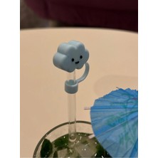 Gülen Bulut Model Silikon Toz Geçirmez Sızdırmaz Pipet Kapağı 1 Adet Stanley Termos ile Uyumlu