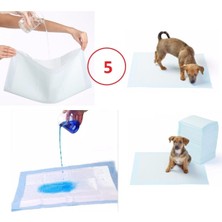 Practika 90 x 60 cm Washable Dog Pee Pads - 5 Pack Absorbent Leak-Proof For Indoor Use