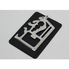 Practika 7 cm x 4.5 cm Boğa Şeklinde Acil Durum Kiti Çok Fonksiyonlu Paslanmaz Çelik Taşınabilir