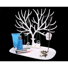 Practika 25X15 cm Geyik Şeklinde Mücevher Organizeri Beyaz Abs Plastik Dekoratif Takı Düzenleyici