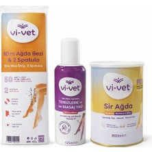 Vi Vet Sir Agda Naturel 800 ml 3 Lü Set Temizleme Yagı ve Agda Bezli