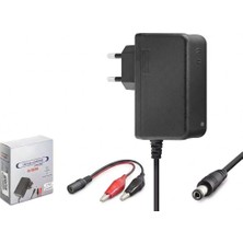 Practika 12V 2.5A Battery Charger Crocodile Clip 30W Abs Safe For Car And Garden Use