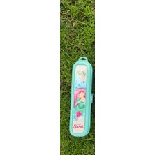 Practika 7 cm x 23 cm Turkuaz Kapaklı Kalemlik Kutusu - Makyaj Fırçası Saklama