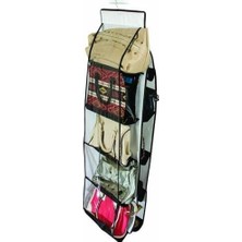 Practika 10 Bölmeli Şeffaf Çanta Organizeri Pvc Malzeme Dolap Içi Kullanım Için