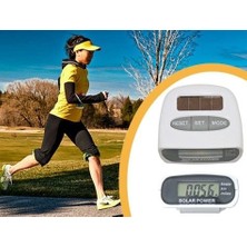 Practika Güneş Enerjili Adımsayar 4.5x3.5cm Kalori Ölçer Geniş LCD Ekran Spor Kullanımı