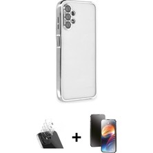 Cepte Toptan Galaxy A13 4g Vadi Minimal - Siyah 3D Antistatik Mat Seramik Nano Ekran Koruyucu + Şeffaf Kamera Lens Koruma Cam