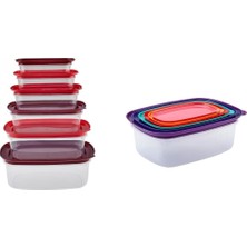 Practika 6'lı Saklama Kabı Seti 2.9l - Bpa Free Yer Kaplamaz Plastik Mutfak Depolama