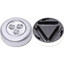 Practika Kablosuz Spot Lamba 3 LED Dokunmatik Yüksek Güçlü Pil ile Çalışan Aydınlatma