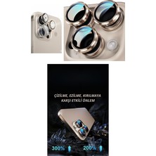 Practika Iphone 16 Kamera Lens Koruyucu Naturel Safir Malzeme Darbe Koruma