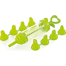 Practika 10-Piece Cream Pump Set With 9 Nozzle Tips Bpa-Free For Baking Decoration