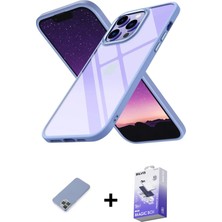 Cepte Toptan iPhone 13 Pro Max Nova Işık Serisi - Siyah Bilvis 5in1 5d Magic Hayalet Cam Ekran Koruyucu + Koyu Yeşil Metal Kamera Lens Koruma Cam
