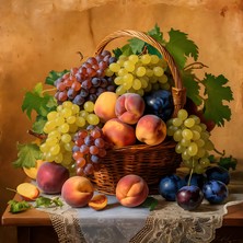 Aden Dijital Dekoratif Meyveler Kanvas Tablo