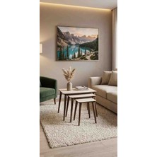 Konte Mdf 3 Lü Ahşap Zigon-Traverten