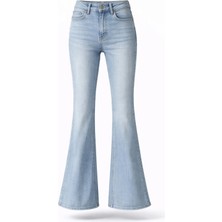 5in1Canpolat Açık Mavi Full Likra Toparlayan Flare Jean 7578