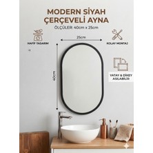 Ant Home Çerçeveli Ayna, Duvar Aynası, Masa Aynası, Minyatür 40X25 cm