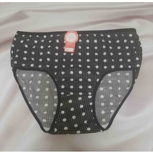 Shine Elagance Büyük Beden Puantiyeli Yüksek Bel Kadın Bato Külot