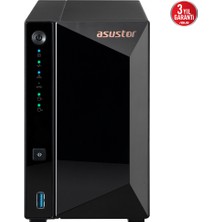 Marmara Qumasch Asustor AS3302T V2, 2gb Ddr4 Ram, 2 Yuvalı (2X20TB Destek), 1x2.5gbe Network, 3xusb 3.2, Tower Nas (Yedekleme) Cihazı