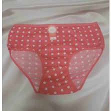 Shine Elagance Büyük Beden Puantiyeli Yüksek Bel Kadın Bato Külot