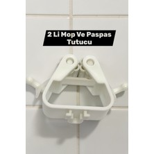 Katilus 2 Adet Çok Amaçlı Paspas ,süpürge, Fırça ve Mob Askısı Sap Tutucu  Temizlik Fırçası Tutucu