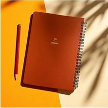 Esranın Dünyası 132 Sayfalık A5 Spiralli Hedef ve Egzersiz Planlayıcı Defter, Turuncu