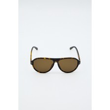 Tyn Store Aerıs Kadın Güneş Gözlüğü Kahverengi Cam Leopar Desenli Çerçeve UV400 Koruma