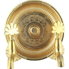 vitrinbanyo Osmanlı 1/2 Ağır Ikili Tavroz Musluğu ve Ağır Hamam Tası Altın