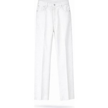 5in1Canpolat Beyaz Yüksek Bel Boyfit Jean 2004